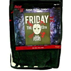 Friday the 13th Throw Blanket Super Plush Hockey Jason Voorhees Everyone Fears